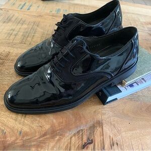 Mezlan Vero Cuoio Lace Up Dress Shoes Black Made In Spain Size 10